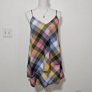 Patagonia Pink and Blue Spaghetti Strap Sundress